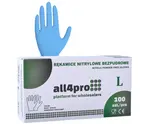 Nitrilové rukavice All4Pro Supreme - 100 ks, modré, velikost L