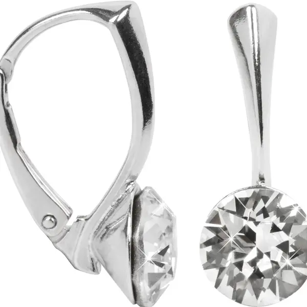 Levien Půvabné stříbrné náušnice Xirius Crystal