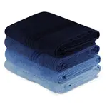 SADA OSUŠEK DO SPRCHY, 70/140 cm, modrá, světle modrá, tmavě modrá 4dílné