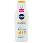 NIVEA Sun Detské mlieko na opaľovanie Sensitive OF 50+ 200 ml