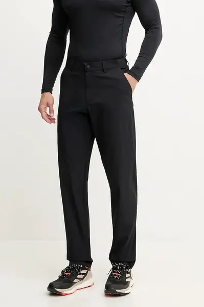 Outdoorové kalhoty Rossignol LYCIAN pánské, černá barva, přiléhavé, RLNMP20