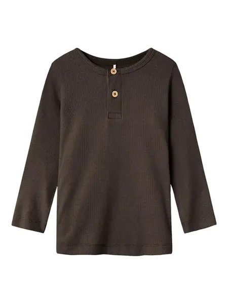 NAME IT Tričko 'NMMKab'  tmavohnedá