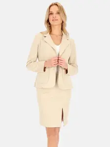 PERSO Woman's Women's suede short jacket with pockets