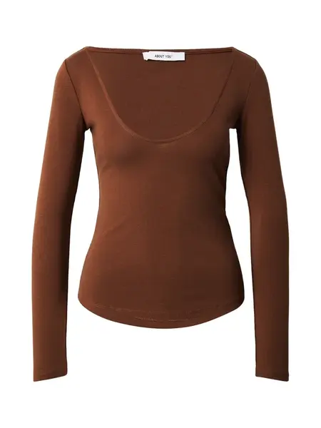 ABOUT YOU Tričko 'Celina'  tmavohnedá