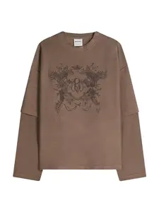 Bershka Mikina  čokoládová / tmavohnedá