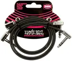 Ernie Ball Flat Ribbon Stereo Patch Cable 24" Black 2 Pack