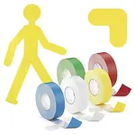 Podlahové značení z PVC, žlutá, 8 x 18 cm