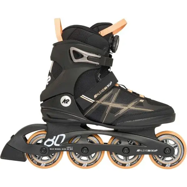 K2 ALEXIS 80 BOA Dámské inline brusle, černá, velikost 36