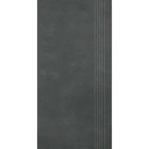 Schodovka Rako Extra čierna 30x60 cm reliéfna DCPSR725.1