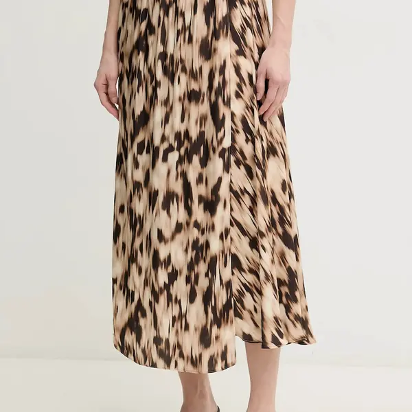 Sukně Pedro del Hierro béžová barva, midi, áčková, 7599296