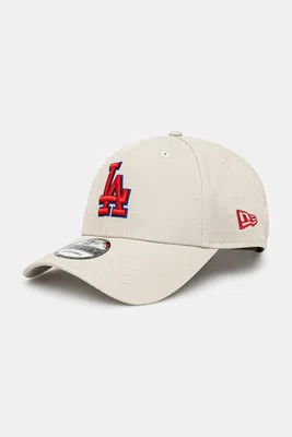 Bavlněná baseballová čepice New Era béžová barva, 60595218