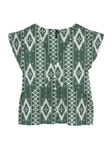 VERO MODA Blúzka 'VMMYMILO'  zelená / biela
