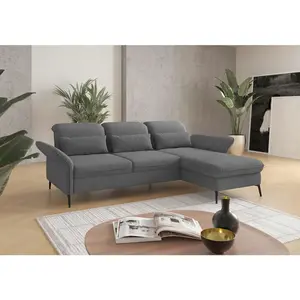 Sit & More ROHOVÁ SEDAČKA, textil, šedá