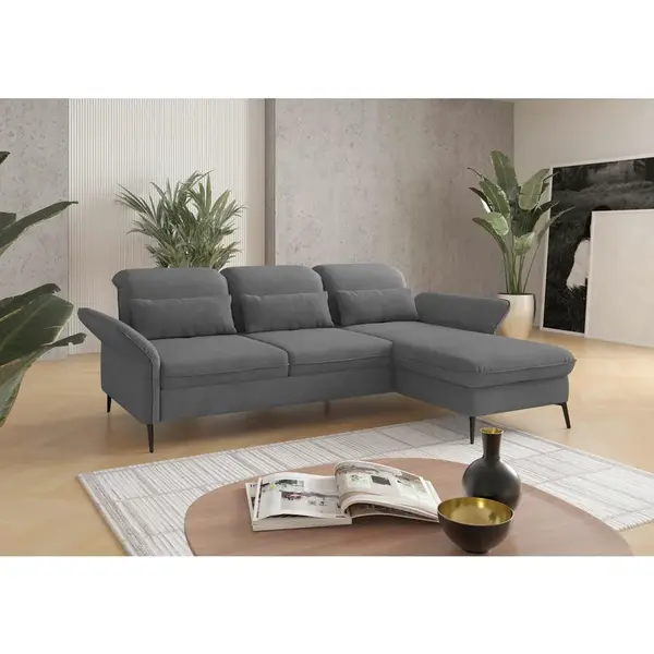 Sit & More ROHOVÁ SEDAČKA, textil, šedá