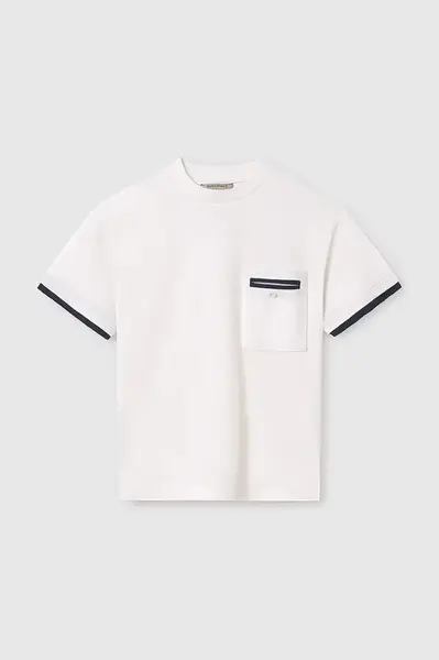 Dětské bavlněné tričko Mayoral bílá barva, s potiskem, 6004