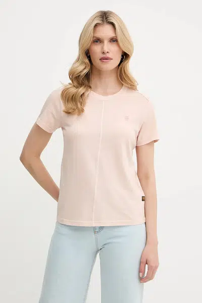 Bavlněné tričko G-Star Raw dámské, modrá barva, D24499-B059