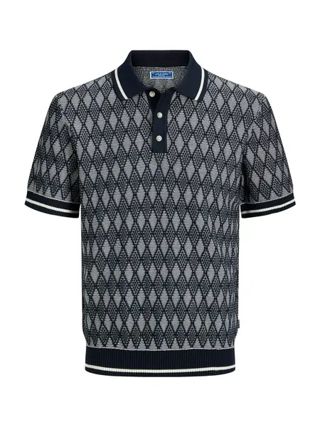 JACK & JONES Tričko 'JPRBLUZack'  tmavomodrá / biela