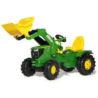Rollytoys Šlapací traktor John Deere s předním nakladačem Farmtrac