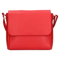 Dámská kožená crossbody kabelka Italia Nikka - červená