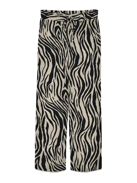 VERO MODA Nohavice 'VMJESMILO'  sivobéžová / čierna