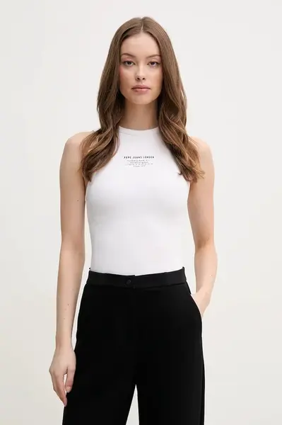 Top Pepe Jeans VIV bílá barva, PL506032