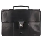 Pánská kožená aktovka Lagen Timen - černá