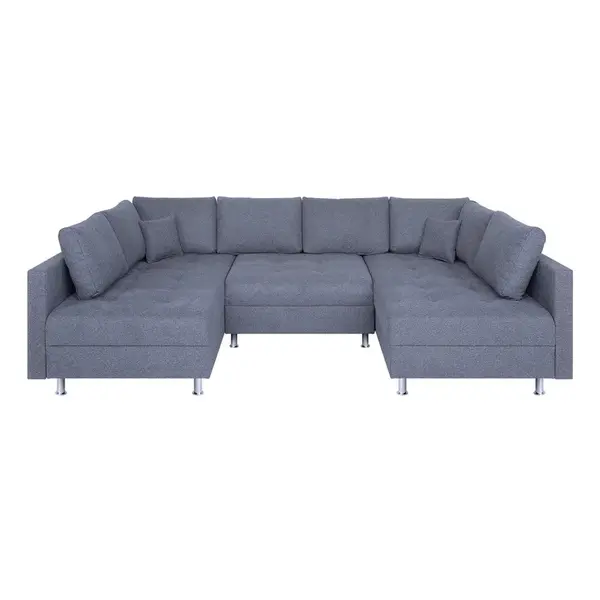 P & B SEDACÍ SOUPRAVA, textil, šedá