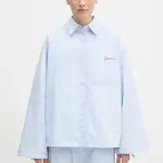 Bavlněná košile Fiorucci Striped Embroidered Drawstring Shirt