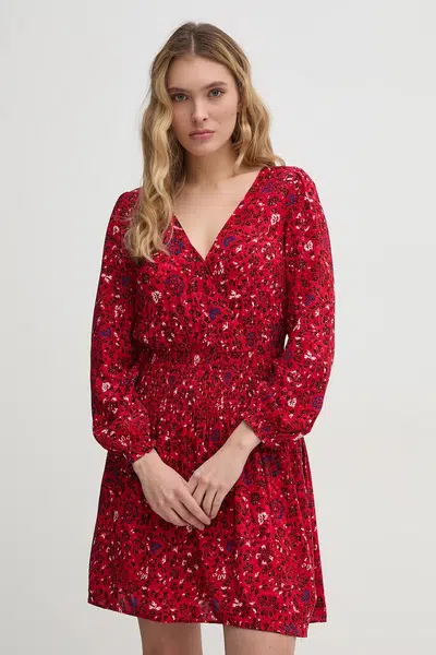 Šaty Pepe Jeans CECILE červená barva, mini, PL953669