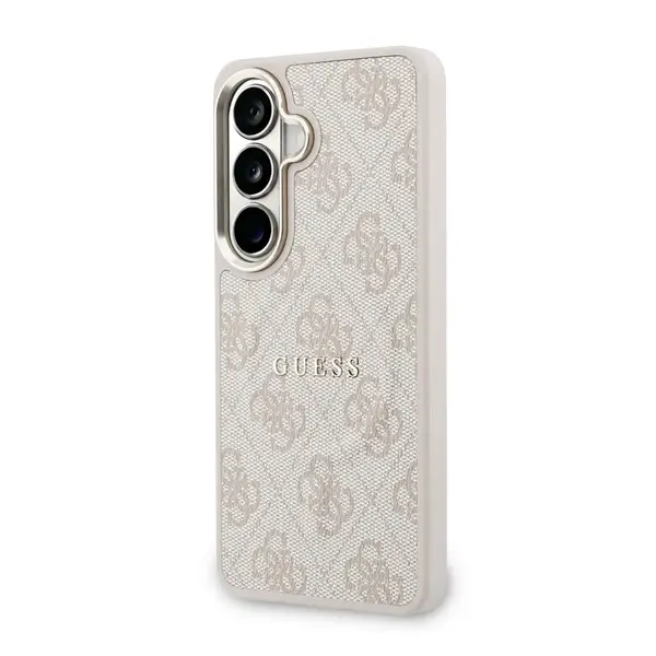 Guess PU Leather 4G Gold Frame Magnetic Zadní Kryt pro Samsung Galaxy S26+ Pink