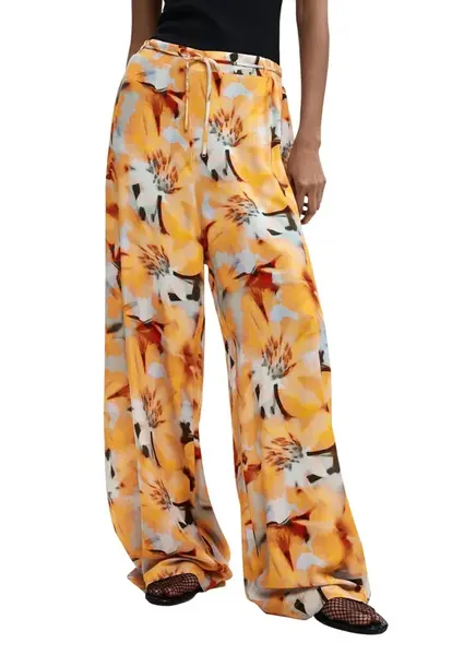 Desigual dámske nohavice s kvetinovým vzorom