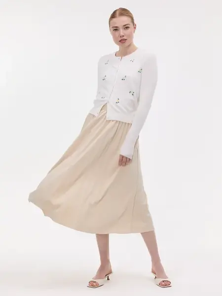 Béžová dámská midi sukně ORSAY