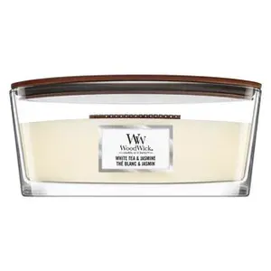 Woodwick White Tea & Jasmine vonná svíčka 453,6 g