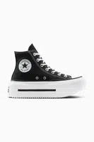 Kecky Converse Chuck Taylor All Star Lift Double Stack unisex, černá barva, A12975C