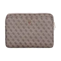Obal na notebook Guess Sleeve 14" 4G Zipper Pocket Triangle Logo hnědá barva, GUCS14ZP4DPTW