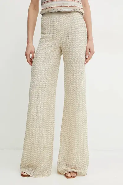 Tepláky Missoni dámské, béžová barva, vzorované, DS25SI0M.BR010R