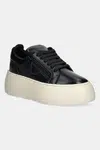 Kožené sneakers boty Giuseppe Zanotti Alma černá barva, RS50009.001