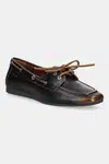 Kožené mokasíny Vagabond Shoemakers HILLARY dámské, hnědá barva, na plochém podpatku, 5925-418-33