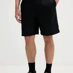 Šortky s příměsí lnu Armani Exchange pánské, černá barva, XM000656 AF13180
