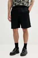Šortky s příměsí lnu Armani Exchange pánské, černá barva, XM000656 AF13180