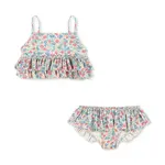 Dvoudílné dětské plavky Konges Sløjd MANUCA FRILL BIKINI GRS modrá barva, KS102510
