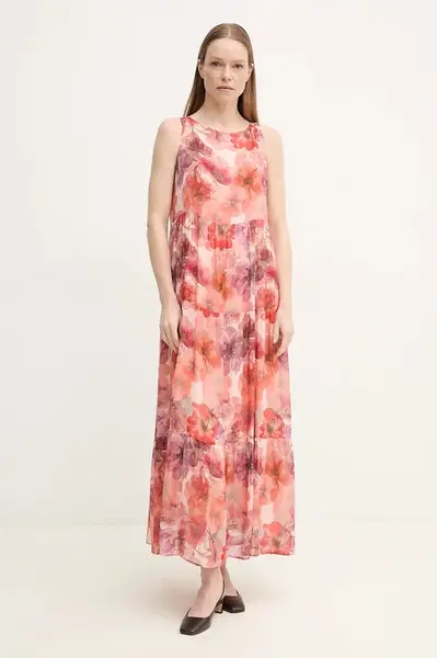 Šaty Marc Aurel oranžová barva, maxi, 6530-1010-24784