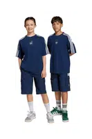 Dětské kraťasy adidas Originals MINECRAFT tmavomodrá barva, s aplikací, nastavitelný pas, KD9833