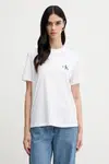 Bavlněné tričko Calvin Klein Jeans dámské, bílá barva, LV047C905G