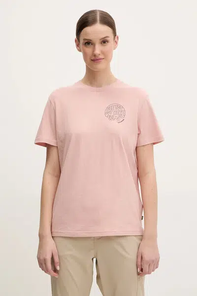 Tričko Fjallraven Hemp Blend Out Here dámské, růžová barva, F14600215