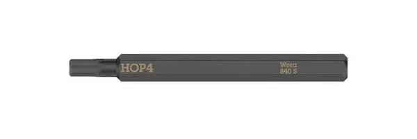 Bit s vnitřním šestihranem, úderový (rázový), délka 70 mm, 1/4", různé velikosti - Wera Velikost: 4 mm