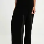 Bavlněné kalhoty Answear.LAB dámské, černá barva, široké, high waist