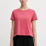Bavlněné tričko Sisley dámské, růžová barva, 3I1XL107A