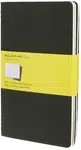 Sešity Moleskine Cahier, L, čtverečkované, 3 ks - černé