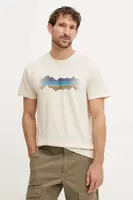 Sportovní triko Smartwool béžová barva, s potiskem, SW002763